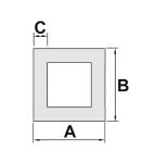 Fyrkantsrör 20x10x1,5. SM.